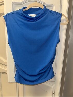 H&M Sleeveless Mock Neck Tank in Cobalt Blue size Medium